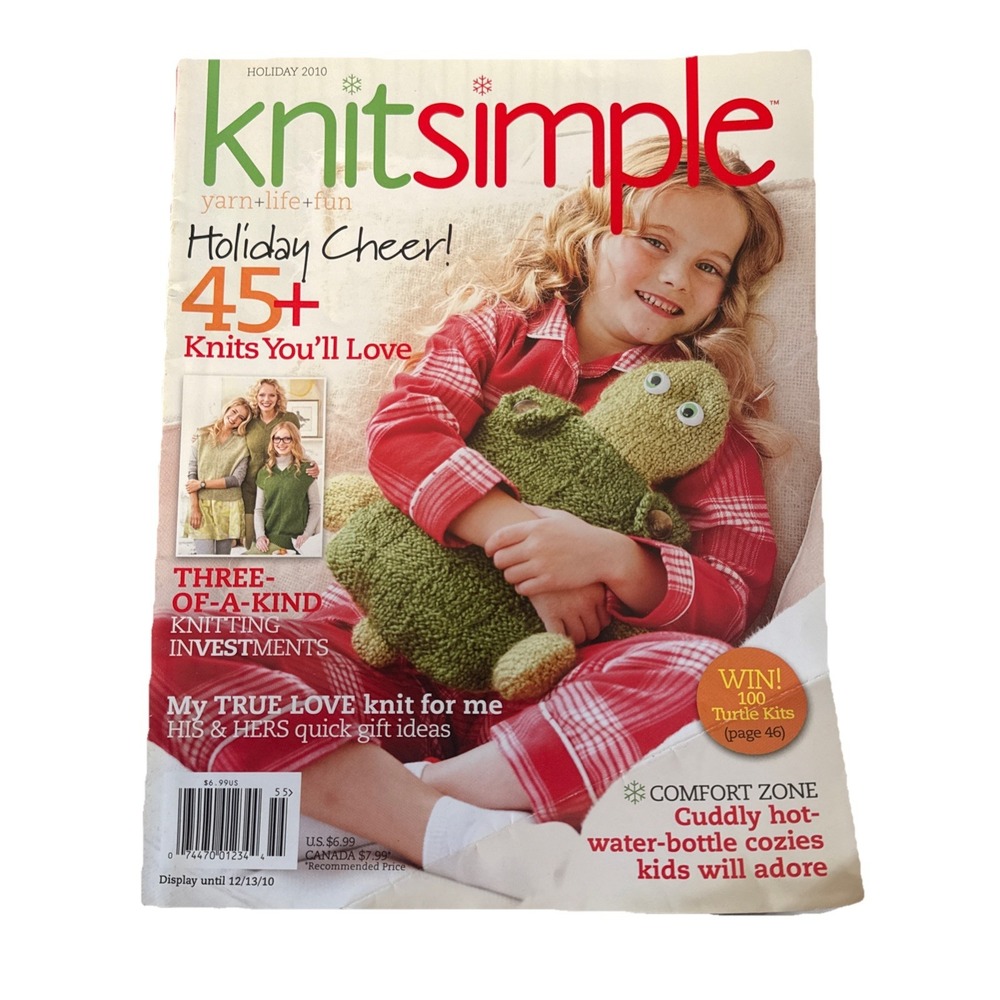 Knit Simple Magazine Holiday 2010 Issue Water Bottle Cozies -‎ Knitting Patterns